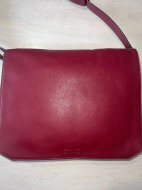 Ben Minkoff Uri Minkoff Merlot Leather Messenger Bag
